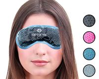 Hot or Cold Medical Eye Mask - Reusable Compress For Puffy, Swollen, Dry or Itchy Eyes and Migraines - Microwave or Freeze - Grey - by Optix 55