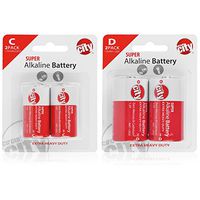 Essential Circuit City 2 C-Cell & 2 D-Cell High Performance Alkaline Batteries (4 Total)