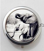 BlackKey Elephant Animal 3-Compartment Decorative Pocket Gift Box Case Organizer for Pill, Color 1 -430