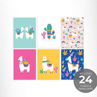 Llama Notecards/Alpaca Note Card Set / 24 Cards and Envelopes