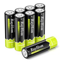 RayHom AA Rechargeable Batteries 2800mAh Ni-MH AA Pre-charged - Battery（8Pack ）