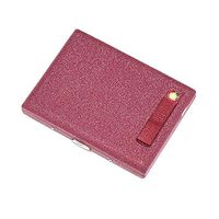 KAKAKA 84mm Stainless Steel Case/Box with USB Rechargeable Lighter (Wine Red Frosted)