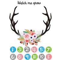 Wodwad Newborn Milestone Sticker and Blanket Set, Commemorative Photography Blankets Stickers