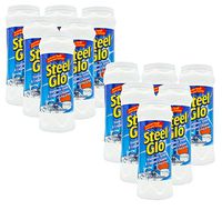 Steel Glo Stainless Steel Cookware Cleaner and Copper Cleaner (14 oz, 12 Pack) Helps Remove Stains and Tarnish from Pots and Pans, Multi-Purpose Metal Cleaner, Powder Form