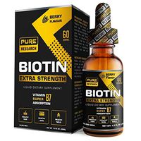 Extra Strength 10000mcg Biotin Liquid Drops, 60 Servings, Vegan Friendly, Supports Healthy Hair Growth, Strong Nails and Glowing Skin, 3X More Absorption Than Capsules or Pills