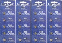 LOOPACELL 362 Button Cell Watch Battery, 20 Pack