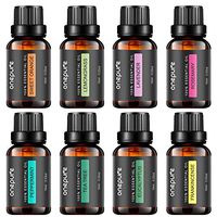 Onepure Essential Oils, 8 x 10ml Essential Oils Gift Set for Diffuser Humidifier Massage Aromatherapy (Lavender, Tea Tree, Eucalyptus, Lemongrass, Orange, Peppermint, Frankincense and Rosemary)