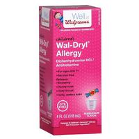 Walgreens Wal-Dryl Children's Allergy Oral Solution Dye-Free, Bubble Gum 4 oz(pack of 2)