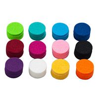 ThirdTimeCharm 12 Colors Essential Oil Diffuser Locket Necklace Refill Pads Aromatherapy Diffuser Necklace Replacement Pads (48 Pcs)