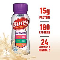 BOOST Women Balanced Nutritional Drink, Very Vanilla, 8 Ounce Bottle (Pack of 24) (Packaging May Vary)