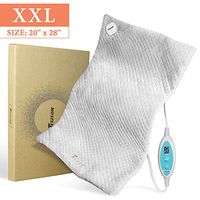 TEXZEOM 20x28" Extra Large Electric Heating Pads for Back Pain and Cramps Relief with Auto Shut Off Protection and Washable Covers, Great for Moist & Dry Heat Therapy Options