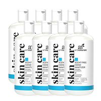 Artnaturals Hand Sanitizer Gel Alcohol Based (8 Pack x 8 Fl Oz / 220ml) Infused with Alovera Gel, Jojoba Oil & Vitamin E - Unscented Fragrance Free Sanitize