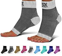 SB SOX Compression Foot Sleeves for Men & Women - BEST Plantar Fasciitis Socks for Plantar Fasciitis Pain Relief, Heel Pain, and Treatment for Everyday Use with Arch Support (White, Large)