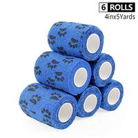 AUPCON Cohesive Bandages Self Adhesive Bandage Vet Wrap Bulk Self Adherent Wrap Non-Woven for Pets Animals & Ankle Sprains & Swelling Supply, FDA Approved 4 Inches x 5 Yards