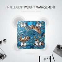 Bluetooth Body Composition Analyzer Cartoon Colorful Cute Painting Tiger Scales Digital Weight Body Fat Composition Monitor Analyzer with Smartphone App for Body Management-396 Lbs