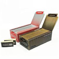 2 Boxes Moon Combo Wood Pulp + Mix FLAXED Tobacco Rolling Papers 70 * 36mm 5000 Leaves 100 booklets