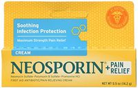 Neosporin Plus Pain Relief First Aid Antibiotic/Pain Relieving Cream, Maximum Strength 0.5-Ounce Tubes (Pack of 4) by Neosporin