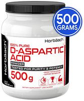 Horbaach D-Aspartic Acid Powder 500 Grams | DAA Testosterone Booster Supplement
