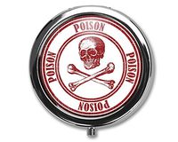 Pill Case Poison Stamp Pill Box Trinket Container Vitamin Holder Medicine Box Pill Organizer Box Mint Tin Gifts For Her