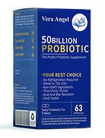 Vera Angel Live Bacteria Probiotics 50 Billion CFU Suitable for Vegetarians, Women, Men and Adults, 63 Capsules