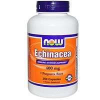 Now Foods, Echinacea Purpurea Root, 400 mg, 250 Capsules - 2PC