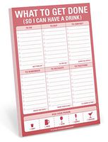Knock Knock What to Get Do (So I Can Have a Drink) Pad, To Do List Note Pad, 6 x 9-inches