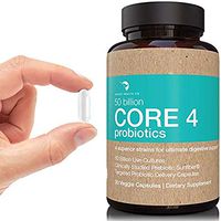 50+ Billion Essential 4 Daily Probiotic Strains Core Supplement. Delayed Release Capsules. Complex Pills with Prebiotic, Acidophilus, Rhamnosus, Bifidum & Longum Bacteria Powder. Non-GMO. Gluten Free