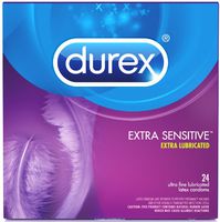 Durex Extra Sensitive Lubricated Latex Condoms 24 ct (Pack of 3)