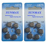 Sunmax 12 X Hearing Aid A675 675A Za675 675 Pr44 Battery