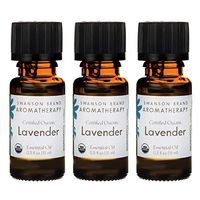 Swanson Certified Organic Lavender Essential Oil 0.5 fl Ounce (15 ml) Liquid (3 Pack)