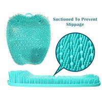 Sundlight Shower Foot Massager Scrubber & Cleaner - Improves Foot Circulation & Reduces Foot Pain - Non Slip Suction Cups and Soft, Firm Bristles, Provides Foot Circulation, Foot Spa, Exfoliation, Ac