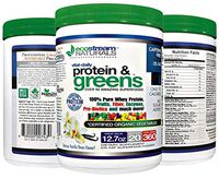 Vital First Daily Greens Superfood Powder - 50 Whole Super Foods with Spirulina, Chlorella, Flax Seed, Beet Root, Probiotics, Enzymes, Organic Vegetables and Whey Protein, 12.7 oz, Rich Vanilla Flavor