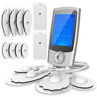 Dual Channel TENS EMS Digital Meridian Massager Machines, Rechargeable Muscle Stimulator Machine Digital Therapy Full Body Massager Vibration for Pain Relief 16 Modes with 4 Electrode Pads