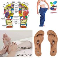 STCORPS7 Acupressure Slimming Insoles Pad Foot Massager Magnetic Massage Insole Foot Cushion Therapy Weight Loss for Men and Women (Men)
