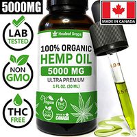 Hemp Oil Extract for Pain, Anxiety & Stress Relief – 5000MG / 30ML – Organic Hemp Oil for Better Mood, Sleep Support – Pure Hemp Seed Oil – Rich in Omega 3-6-9 Oils, Vitamins & Fatty Acids