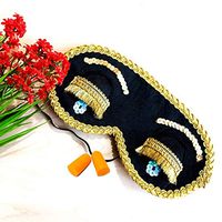 ComfortDecorHouse Audrey Hepburn Sleep Mask with Eyelashes Holly Golightly Sleep Masks Breakfast at Tiffany's Eye Mask Sleeping Eye Masks Bridal Shower Favor Black Night Mask Slumber Party Favor Gift