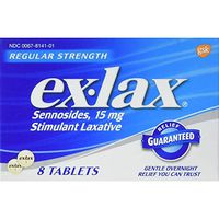 Ex-Lax Pills Regular Strength 8 Each (Pack of 3)