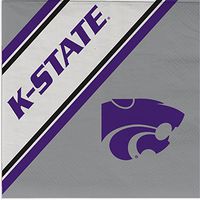 NCAA Kansas State Wild Cats Disposable Paper Napkins, Pack of 20