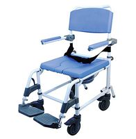 ALIMED 713424 Healthline Ezee Life Aluminum Shower Commode Self-Propelled 22" Seat