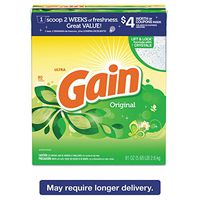 Gain 84910 Powdered Laundry Detergent Original Scent 91oz Box 3/Carton
