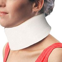 Cervical Collar, Adjustable Soft Foam Support Neck Brace for Sleeping-Relieves Neck Pain and Spine Pressure White L