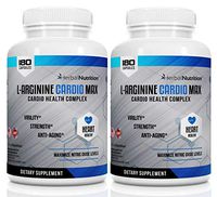 L-Arginine Cardio Max 1500mg Cardio Support Blend Two Bottles 360 Capsules L-Citrulline Vitamins Minerals Support Cardio Health Blood Pressure Cholesterol Energy Nitric Oxide Booster