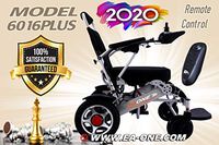 2020 Folding Lightweight Motorized Electric Power Wheelchair Scooter,Remote Control,Aviation Travel Safe Electric Wheelchair Heavy Duty Power Wheelchair (19 Inch Seat). (Gray)