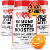 Immunity Booster Defense Supplement - Immune System Support Capsules with Vitamins C, D & Zinc - Greater Immunity Than Elderberry - Healthy Immune Booster for Protection - 3 Bottles 180 Capsules