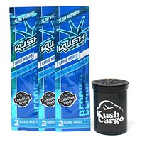 Kush Brand Hemp Wraps All Natural Berries Flavor 2 Wraps Per Pack (12 Packs)