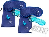 Sleeping Eye Mask by Simple Health, Sleep & Insomnia Blindfold Contoured for Men, Women, Girls, Kids and for Travel, Meditation, Puffy Eyes & Dark Circles, Free Ear Plugs & Carry Pouch (2 Pack)