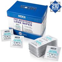 Lens Cleaning Wipes - [210 Pack] Pre Moistened Cleansing Cloths and Individually Wrapped Eyeglass Cleaner Wipe Pads for Phones, Tablet Screens, Helps Clean Cameras, Electronics, Photo Lens and Optics