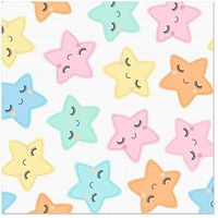 Smiling Pastel Stars Wrapping Paper Roll