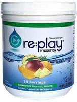 re:play Hydration Recovery Drink Powder, Sugar Free Tropical Breeze - 436g tub, 30 Servings