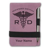 Mini Notepad, RD Registered Dietitian, Personalized Engraving Included (Pink)